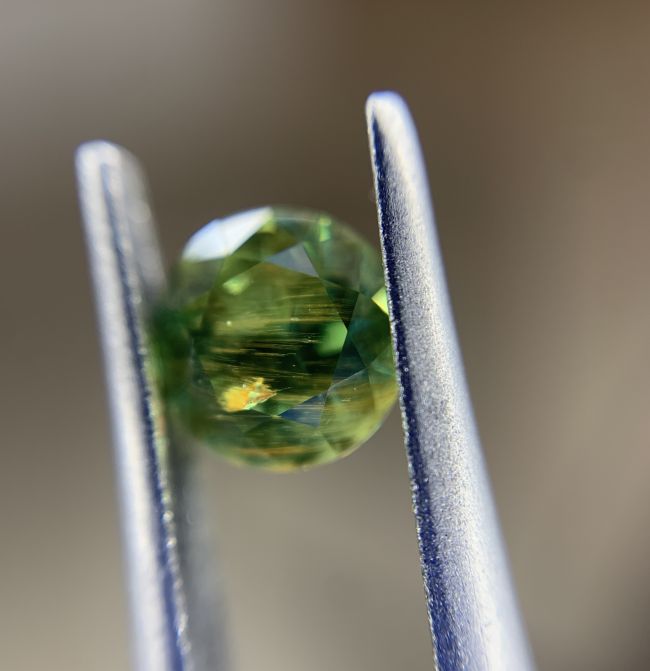 Faceted demantoid 0.55 ct