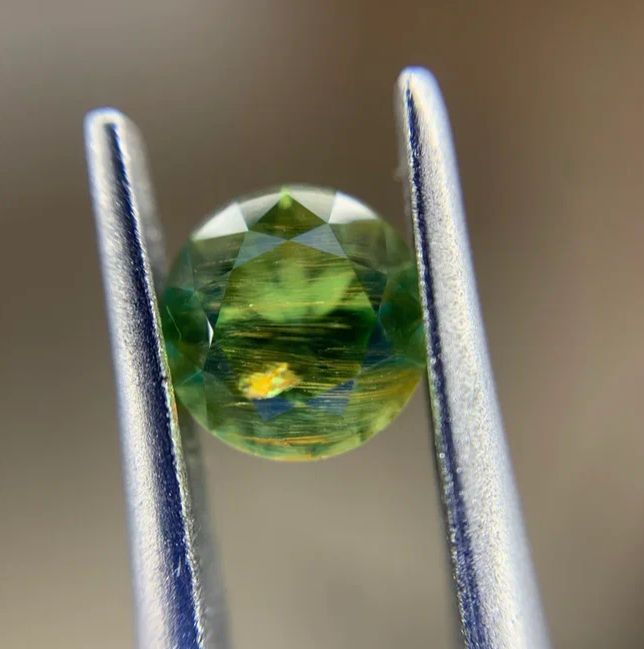 Faceted demantoid 0.55 ct