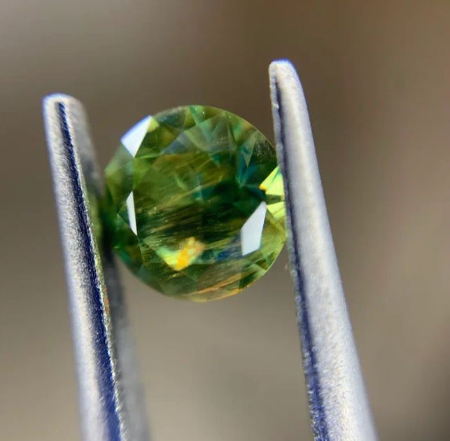Faceted demantoid 0.55 ct