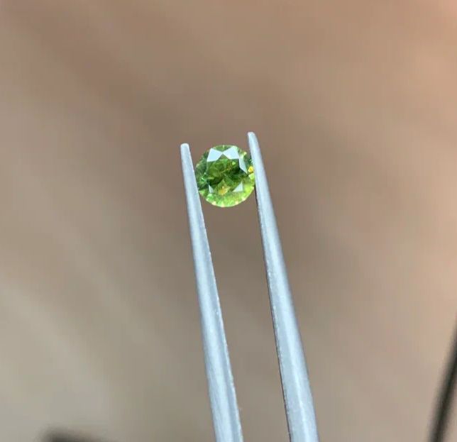 Faceted demantoid 0.55 ct