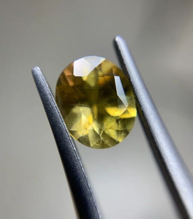 Faceted Beryl heliodor 1.095 ct