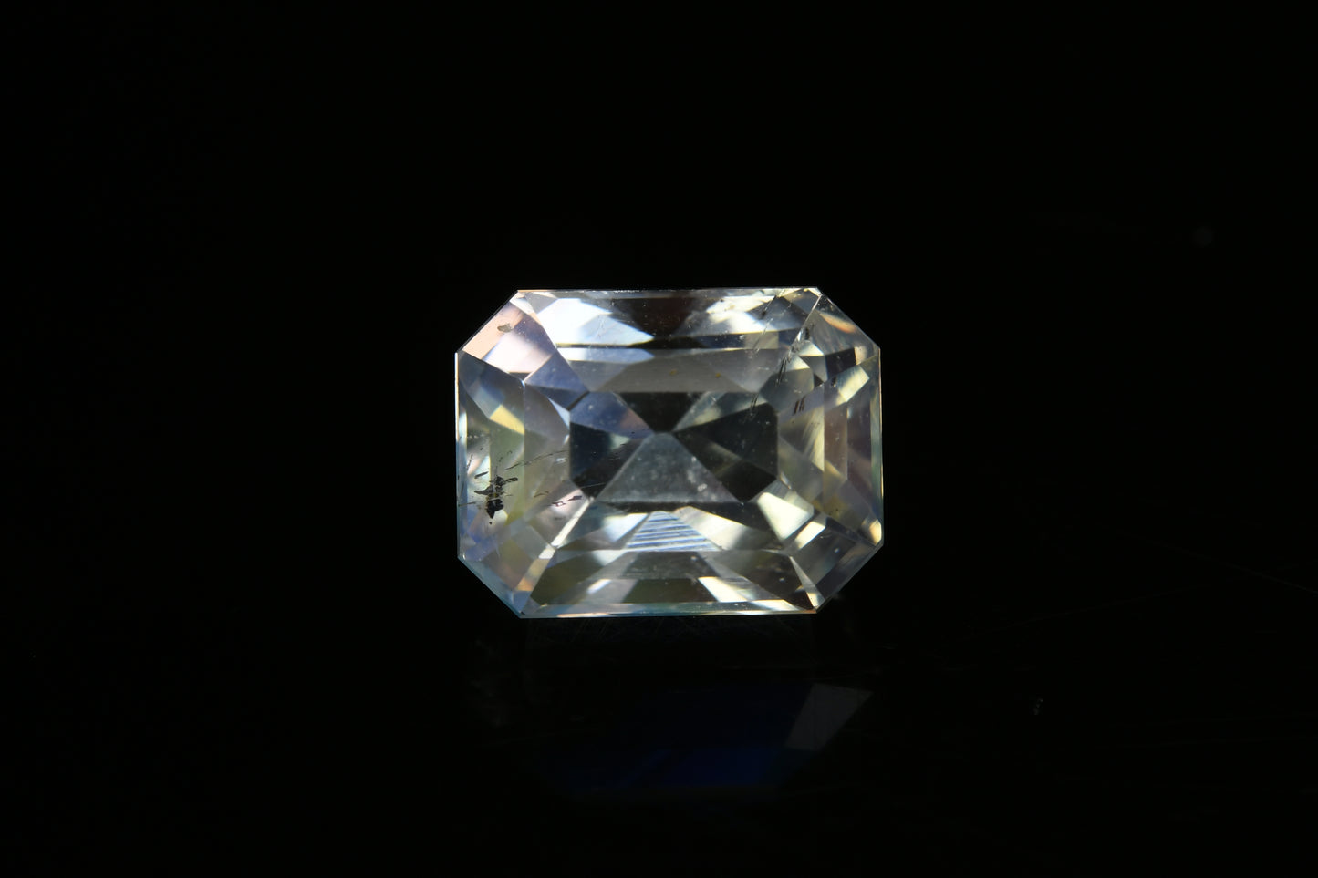 Faceted rainbow sheen moonstone 3.3 cts