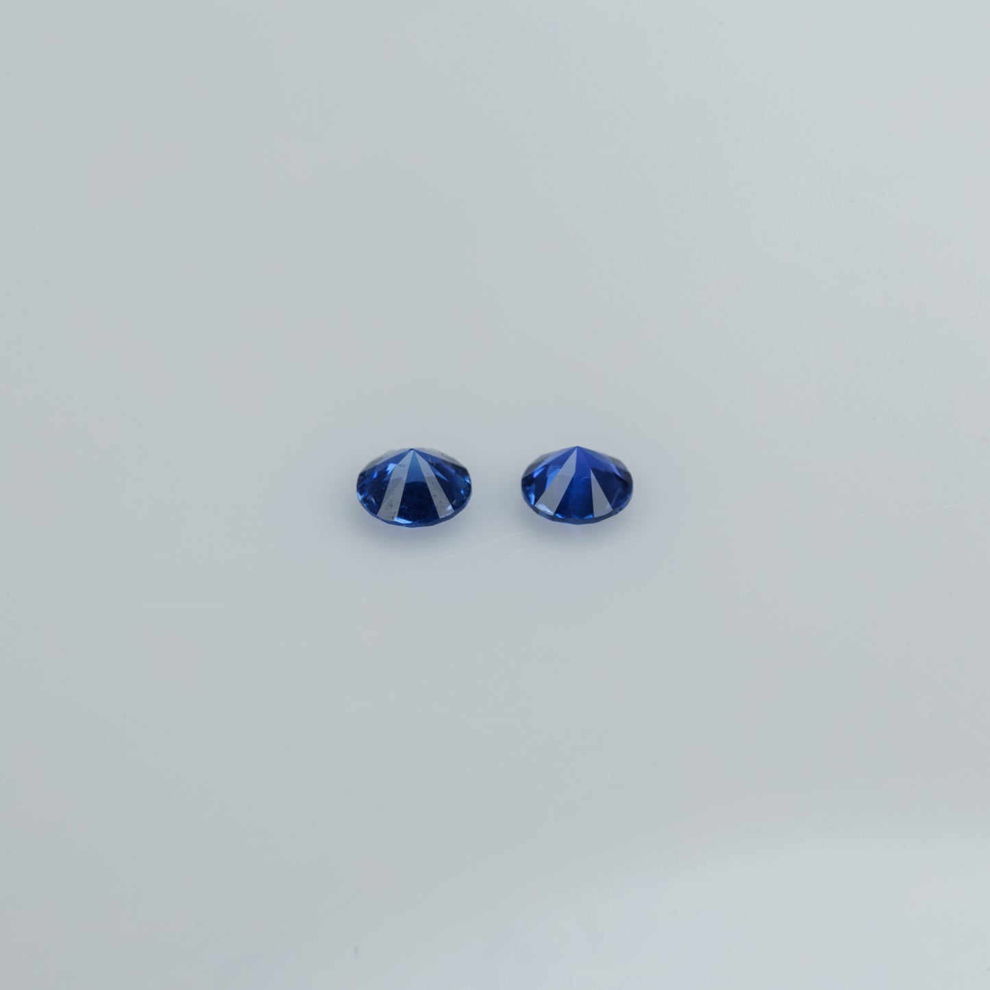 Certified faceted blue sapphire pair