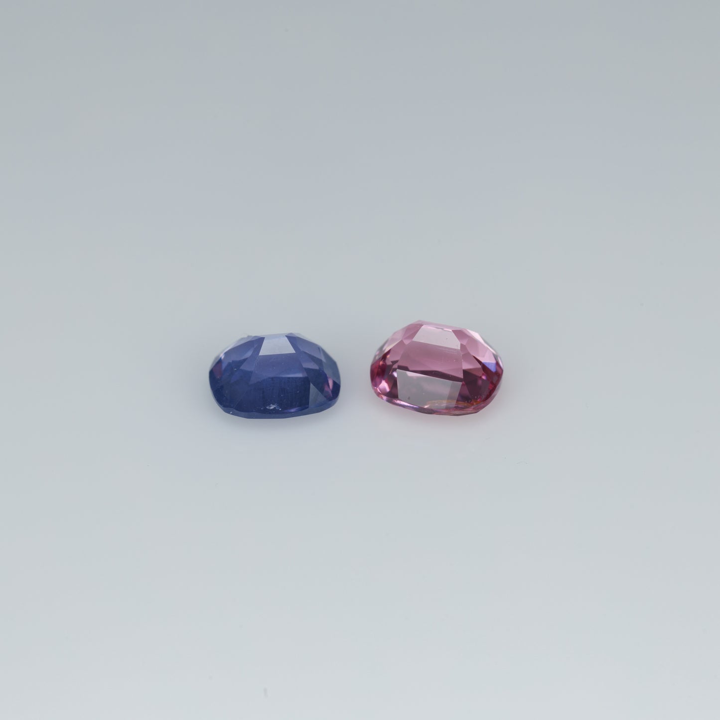 Faceted spinel pair of different colors 0.97 carats