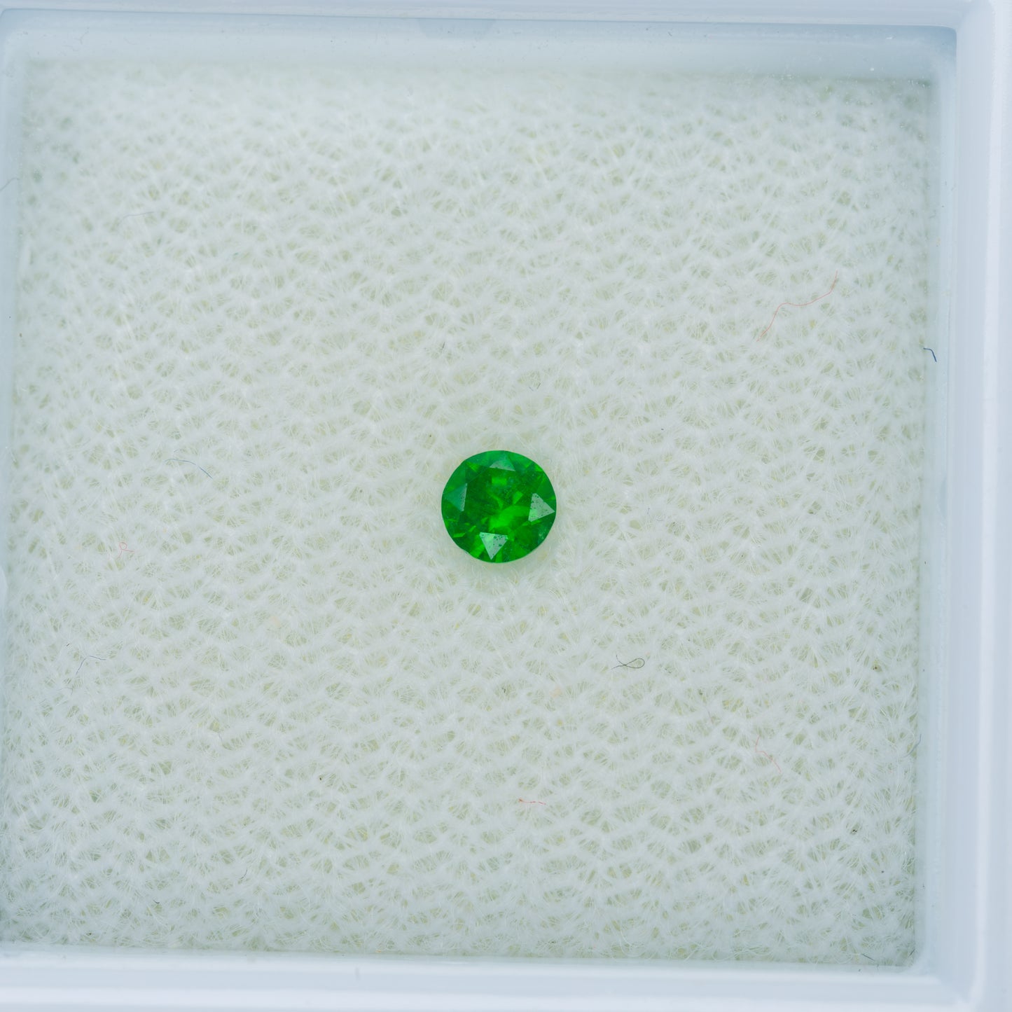 Faceted vivid green Russian demantoid garnet