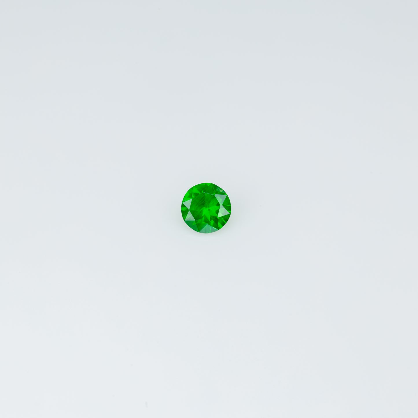 Faceted vivid green Russian demantoid garnet