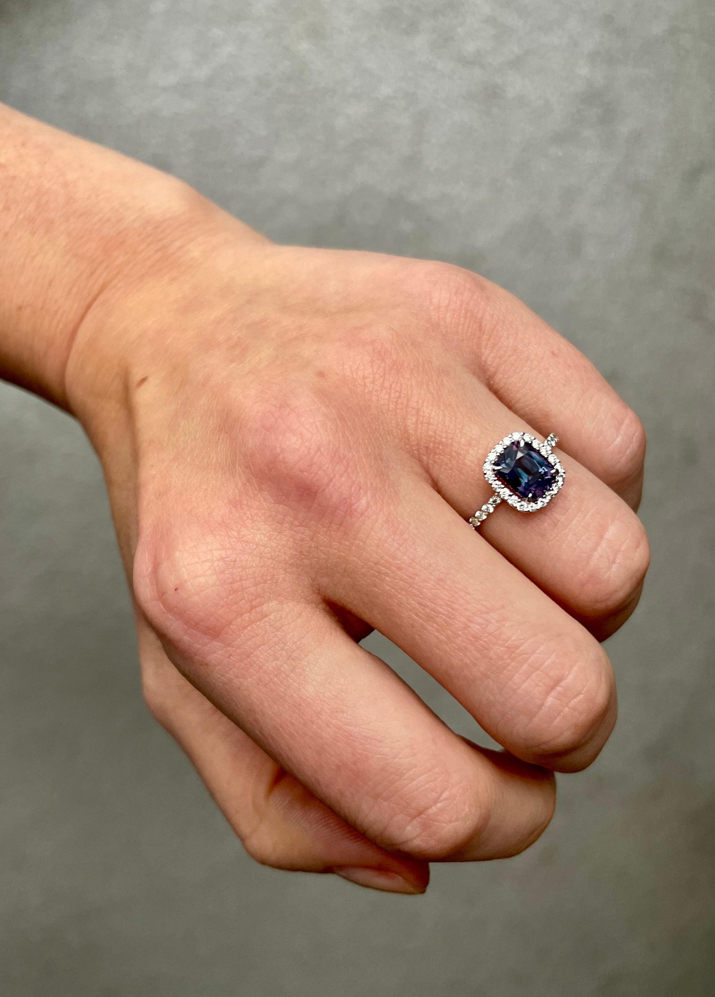 Lavender spinel golden ring, 7 size