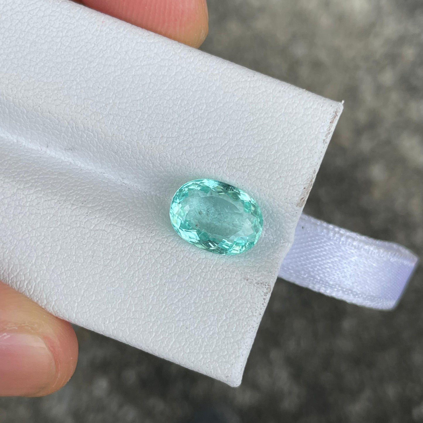Faceted Oval Paraiba tourmaline, 2.47 ct