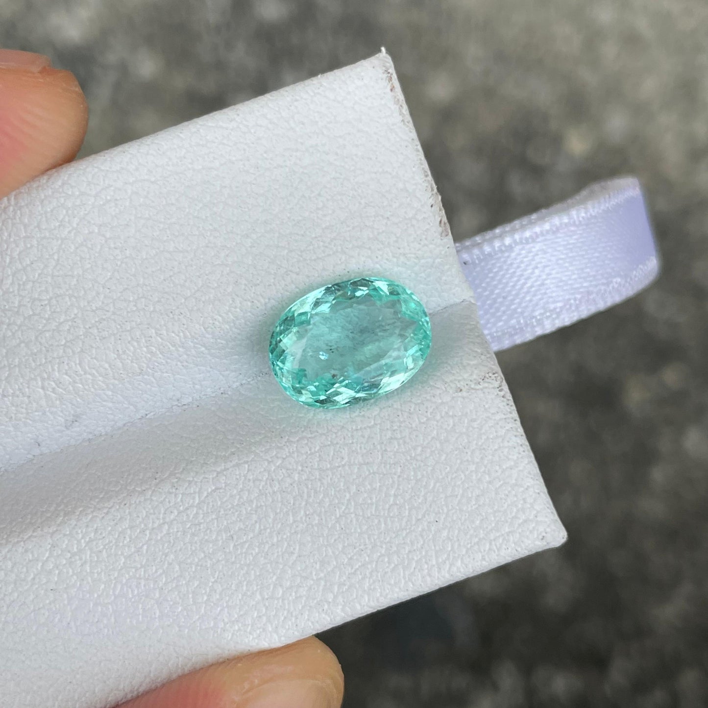 Faceted Oval Paraiba tourmaline, 2.47 ct