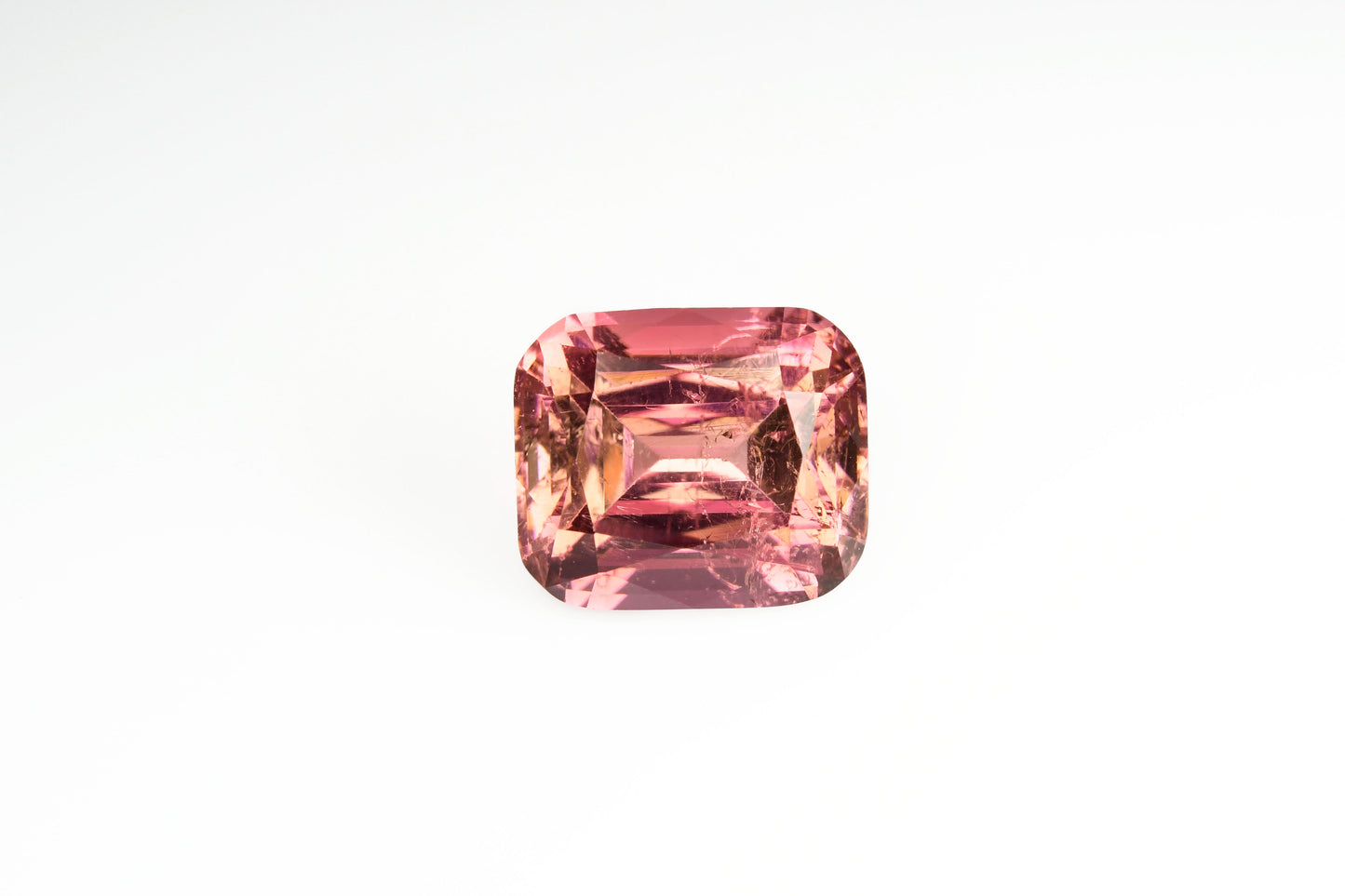 Pinkish orange faceted tourmaline 7 carats