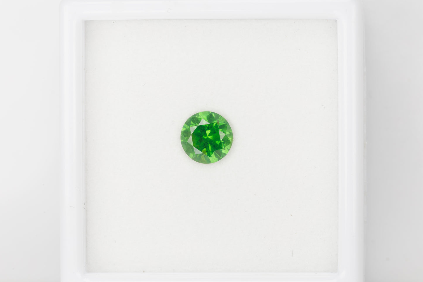 Certified 1.19 cts vivid green demantoid garnet