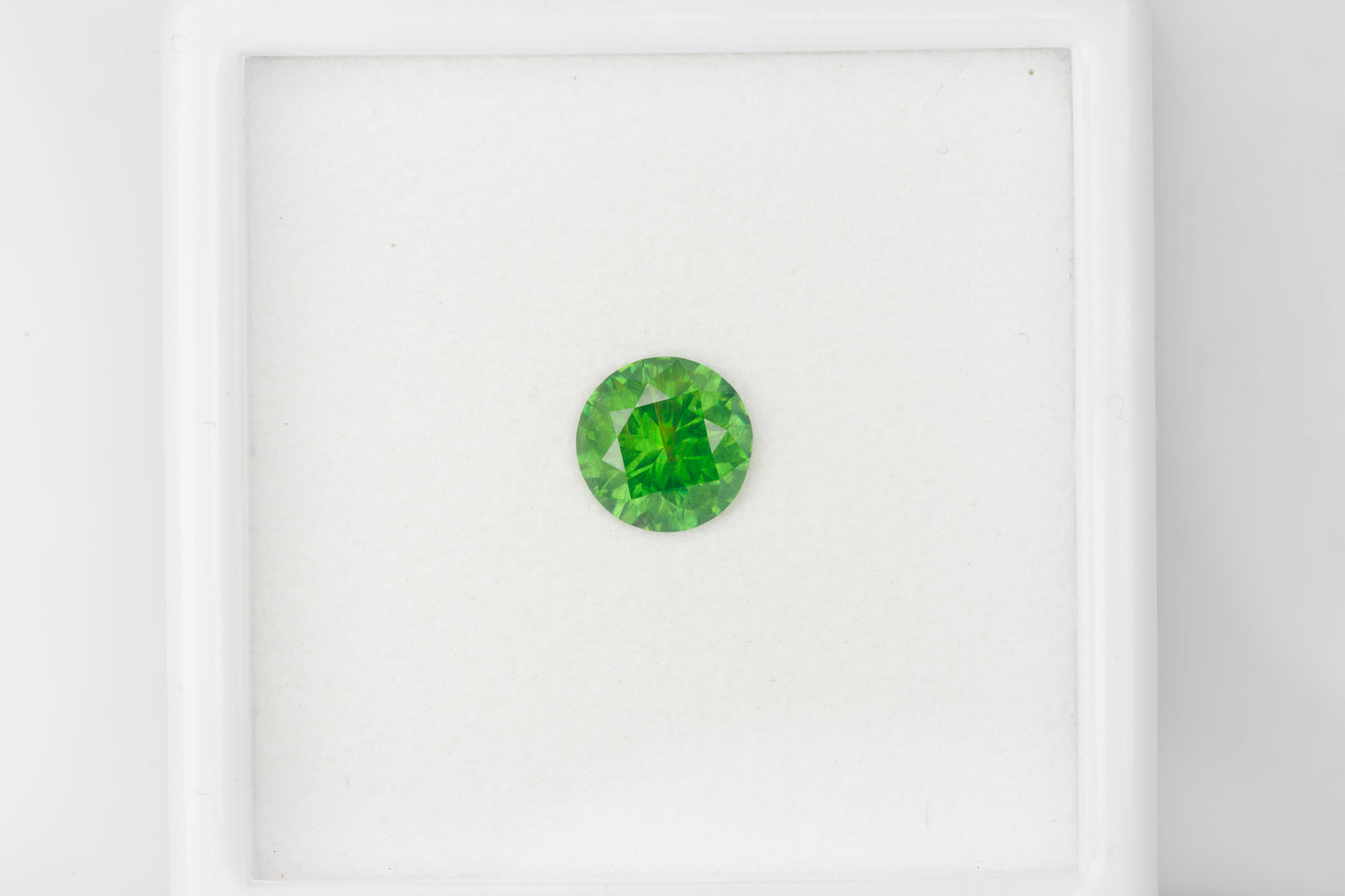 1.27 cts Certified vivid green demantoid garnet