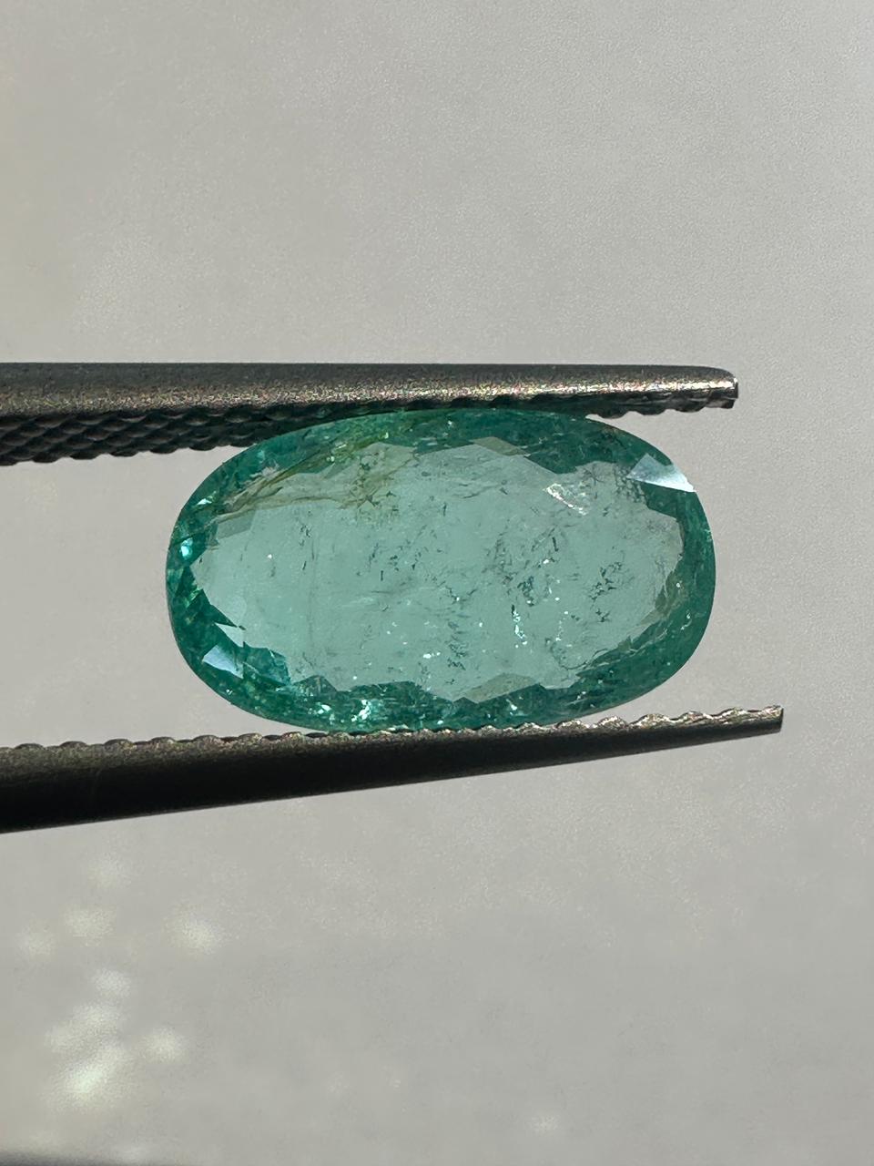 Faceted green Paraiba tourmaline 2.95 ct
