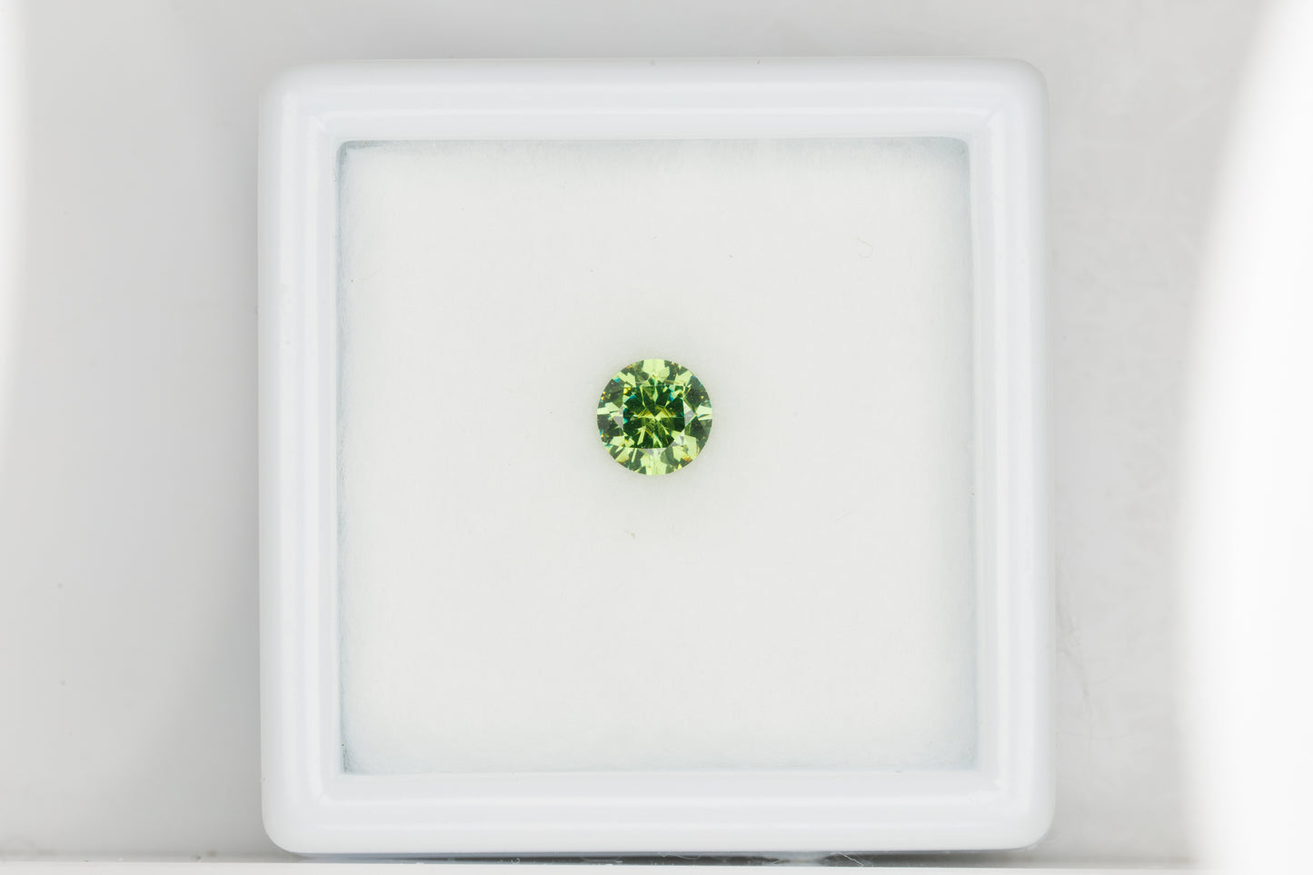 Faceted Russian demantoid garnet, 0.33 ct