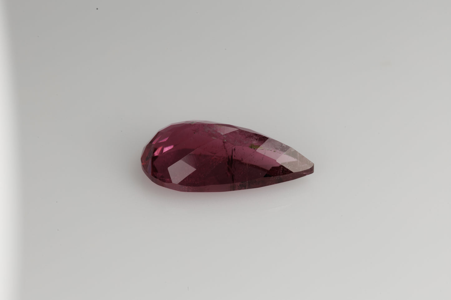 Faceted rubellite tourmaline pear shape, 4.24 cts