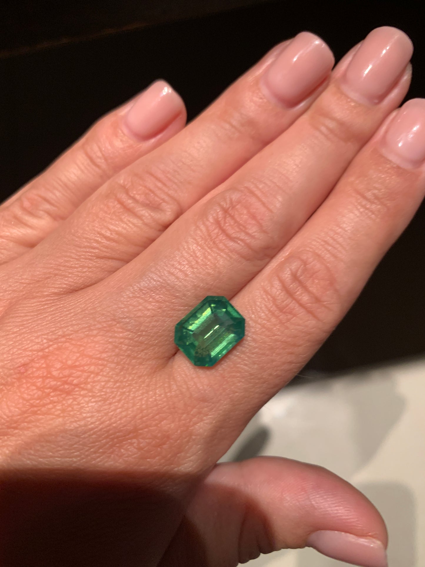 7 cts Neon green faceted zircon