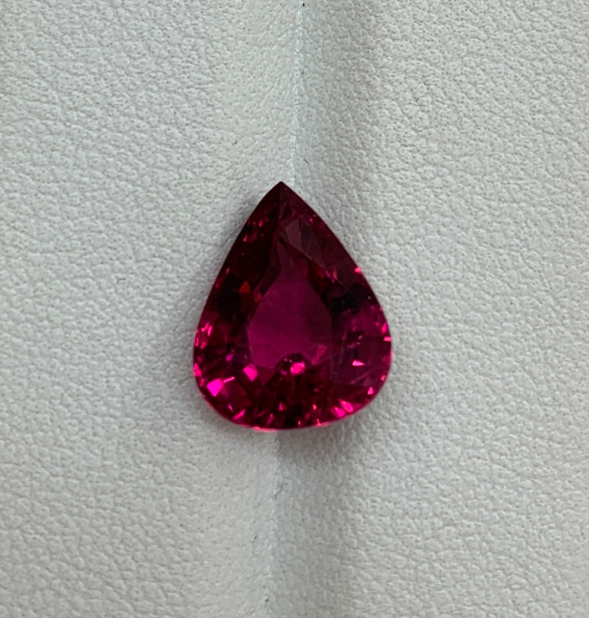 Faceted tourmaline rubellite of natural saturated color 4.84 ct