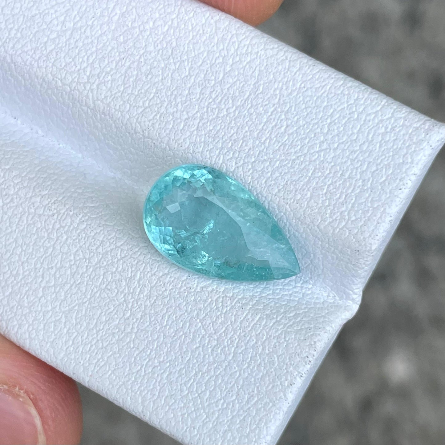 Pearshape Paraiba tourmaline, 3.57 ct