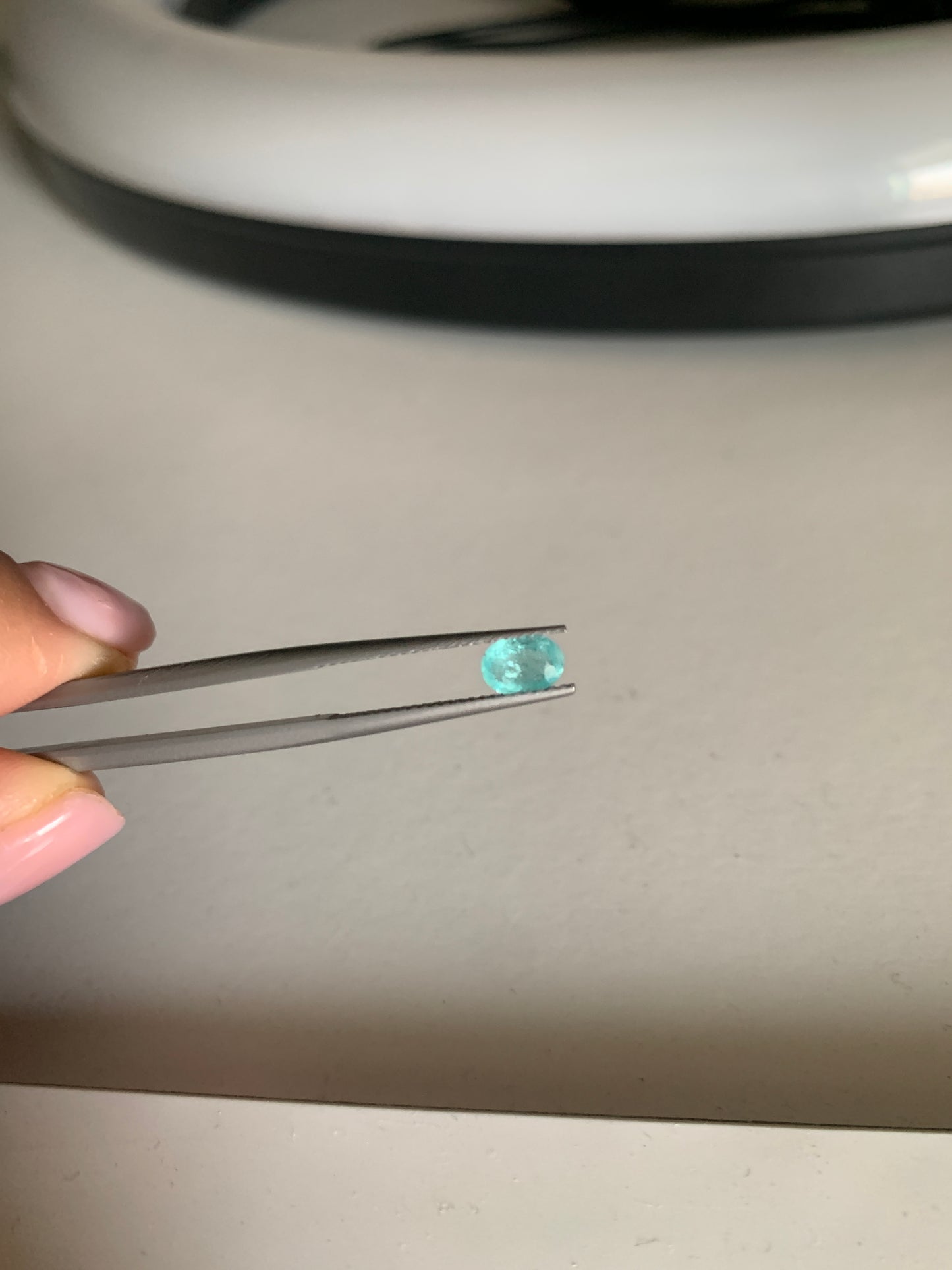0.55 ct Faceted Neon Blue Paraiba tourmaline