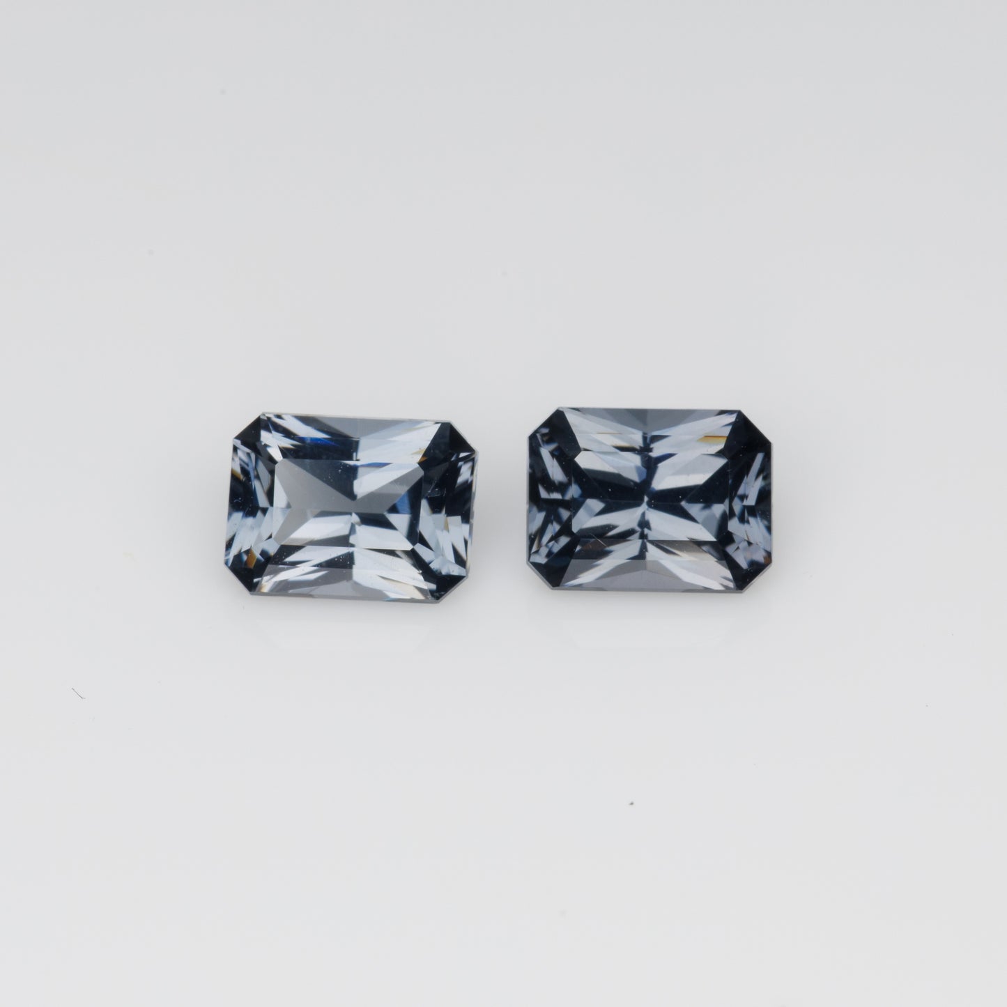1.57 cts Faceted grey spinel pair