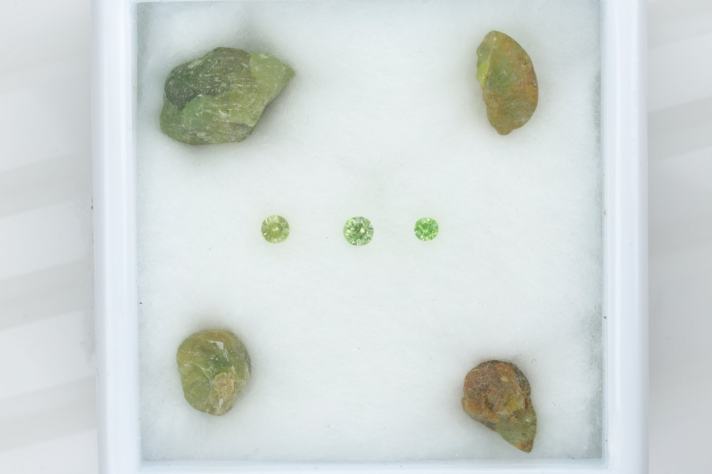 Collectible Russian demantoid set