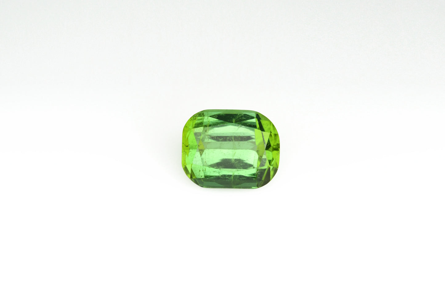 Faceted apple green tourmaline 3.625 ct