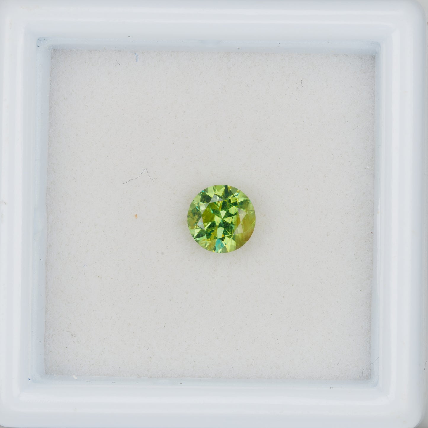 Faceted Russian demantoid garnet, 0.53 ct
