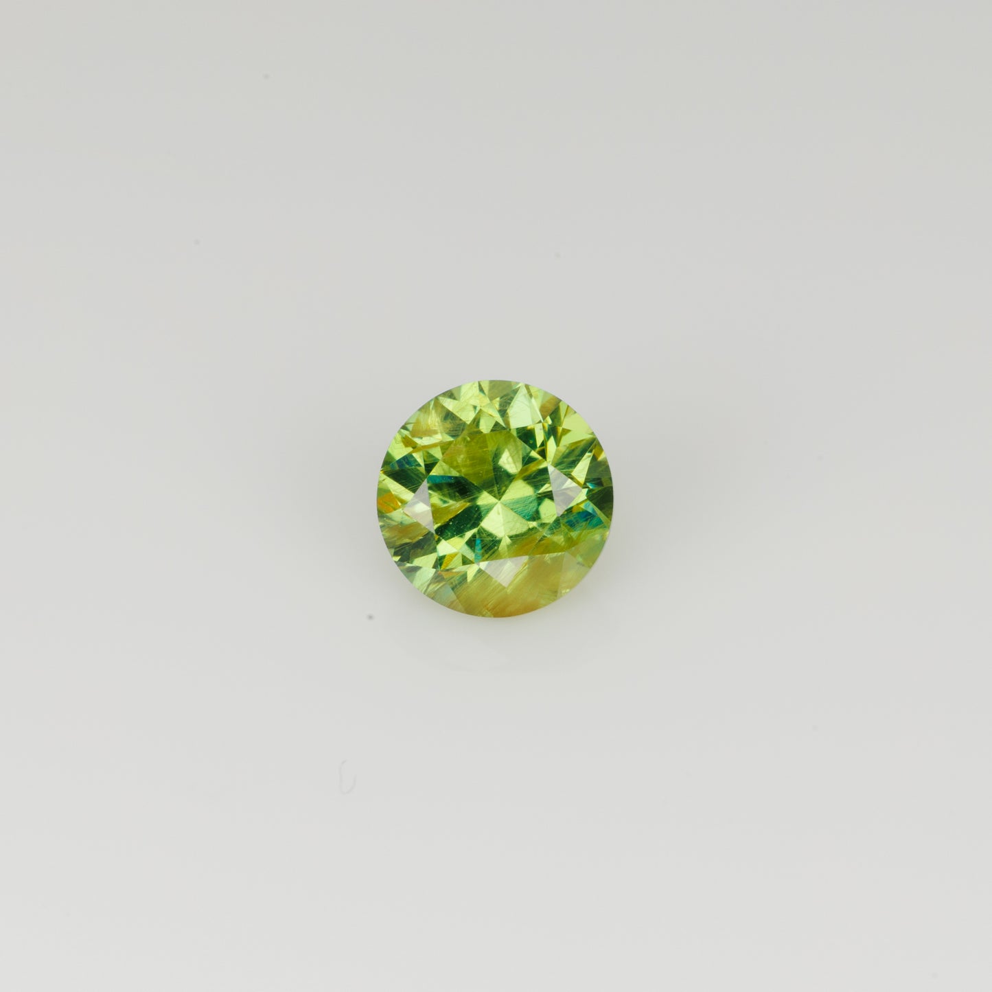 Faceted Russian demantoid garnet, 0.53 ct