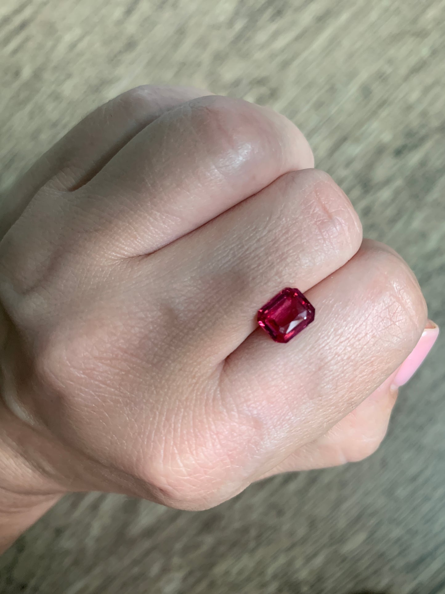 1.62 cts Faceted vivid pink spinel