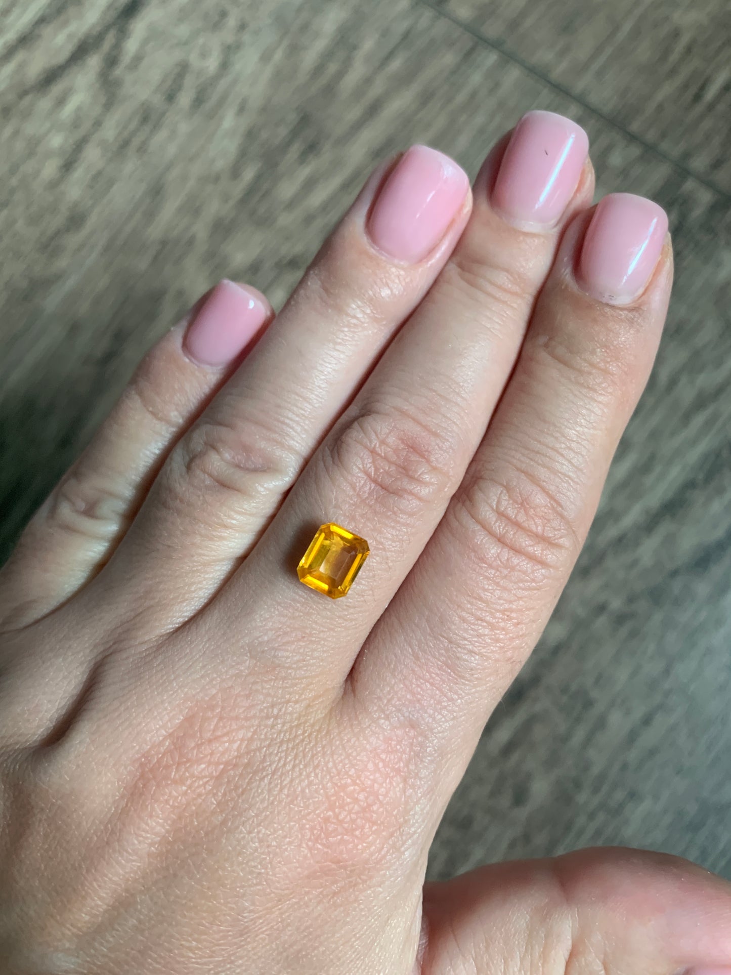 2.05 cts Faceted yellow sapphire