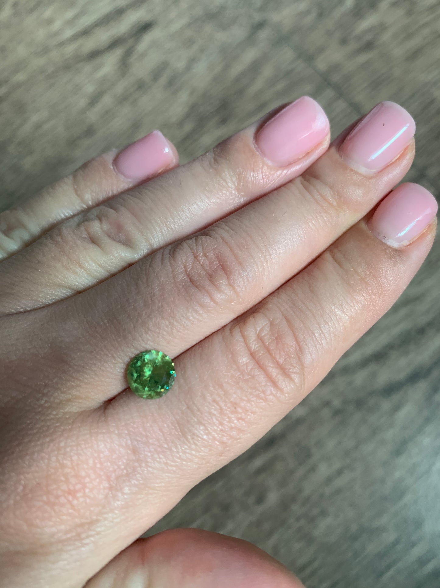 1.95 cts Faceted Vivid green Russian demantoid garnet
