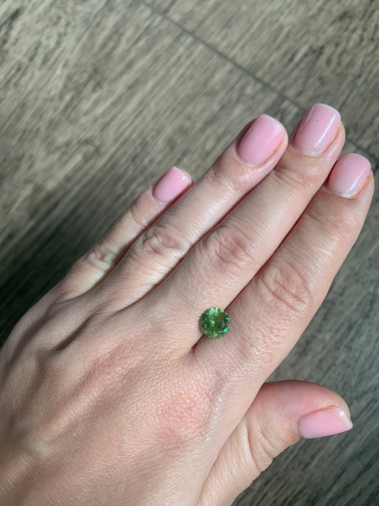 1.95 cts Faceted Vivid green Russian demantoid garnet