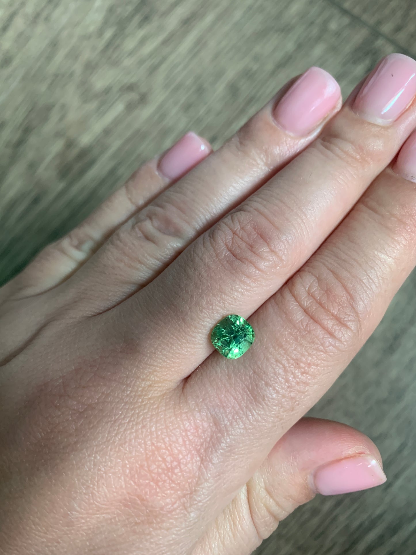 2.07 cts Faceted llight green tourmaline, very beautiful color