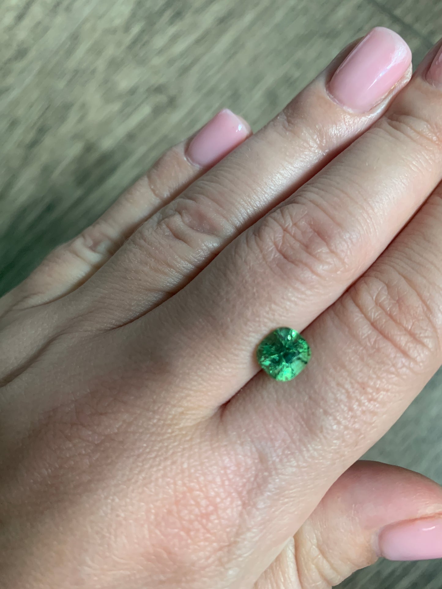 2.07 cts Faceted llight green tourmaline, very beautiful color