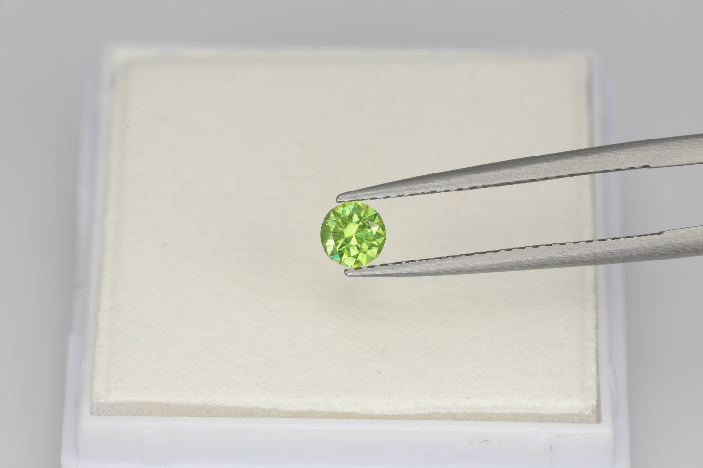 0.37 ct Faceted Russian demantoid garnet