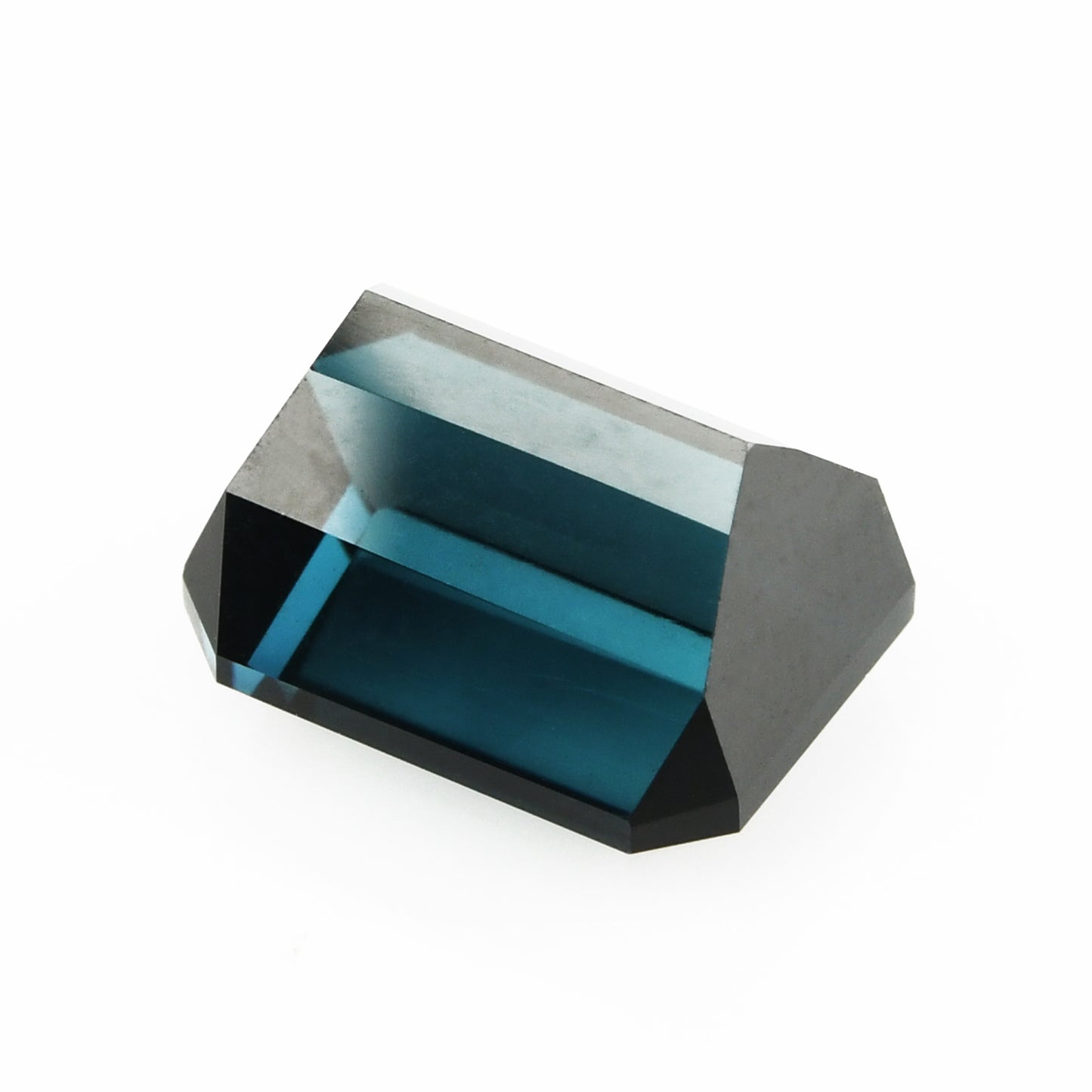 Faceted blue tourmaline indicolite gemstone 4.64 ct