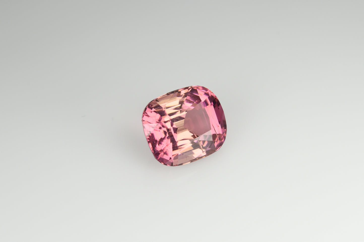 Faceted orange pink tourmaline 3.1 ct