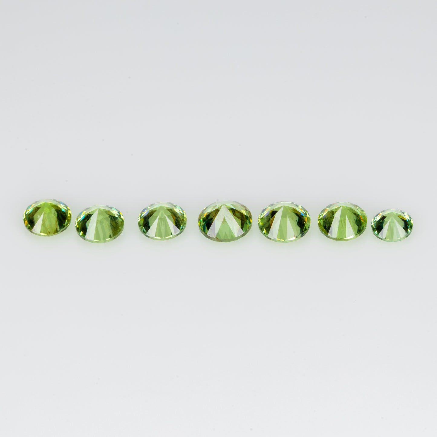 1 ct, Faceted Russian demantoid garnet set