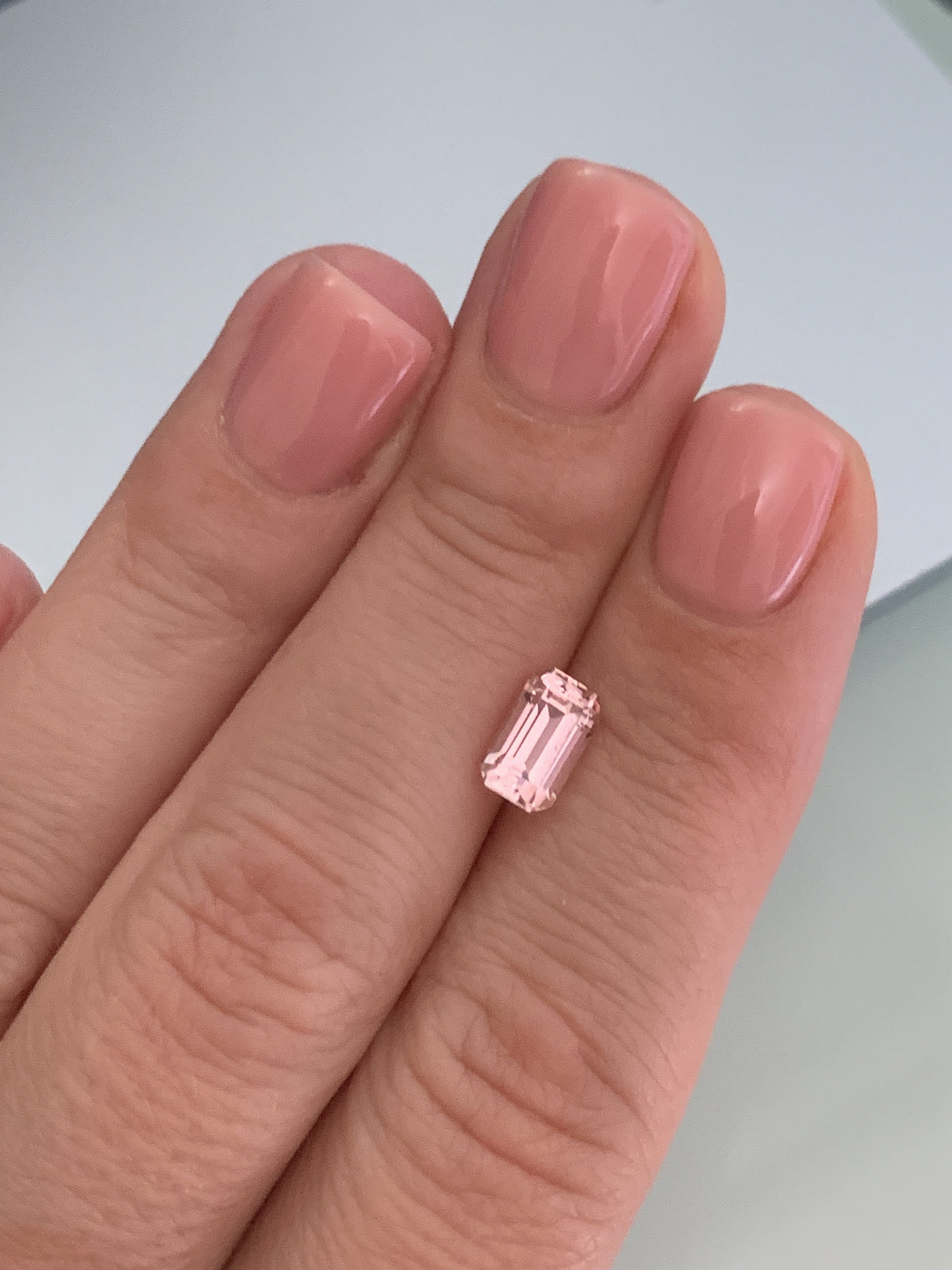 1.36 cts, Faceted baby pink tourmaline