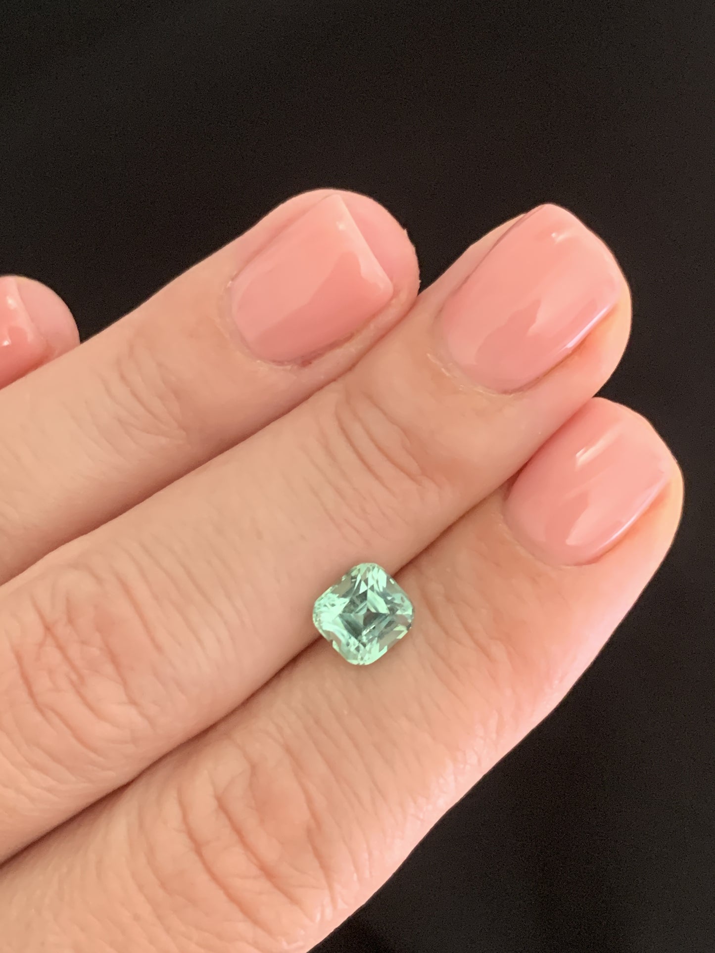 1.69 cts, Faceted mint green afghan tourmaline
