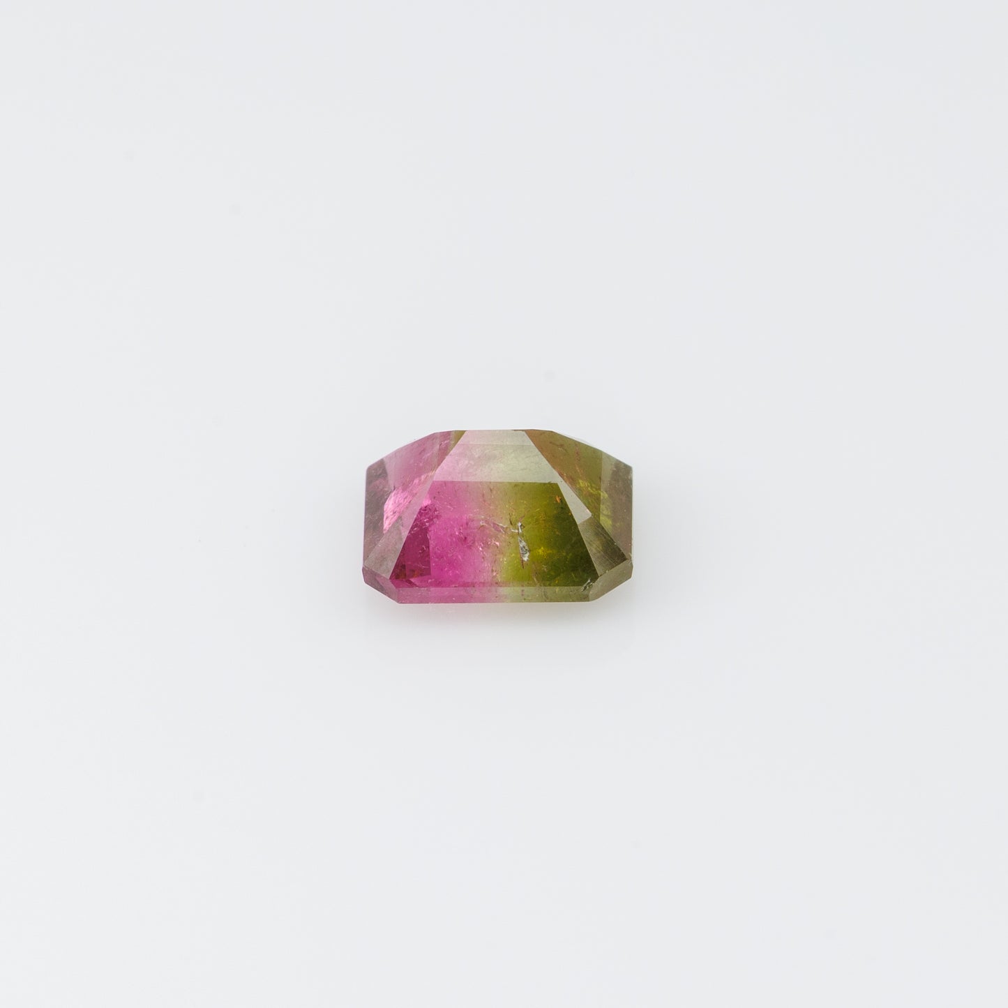 0.51 ct, Faceted bi color tourmaline