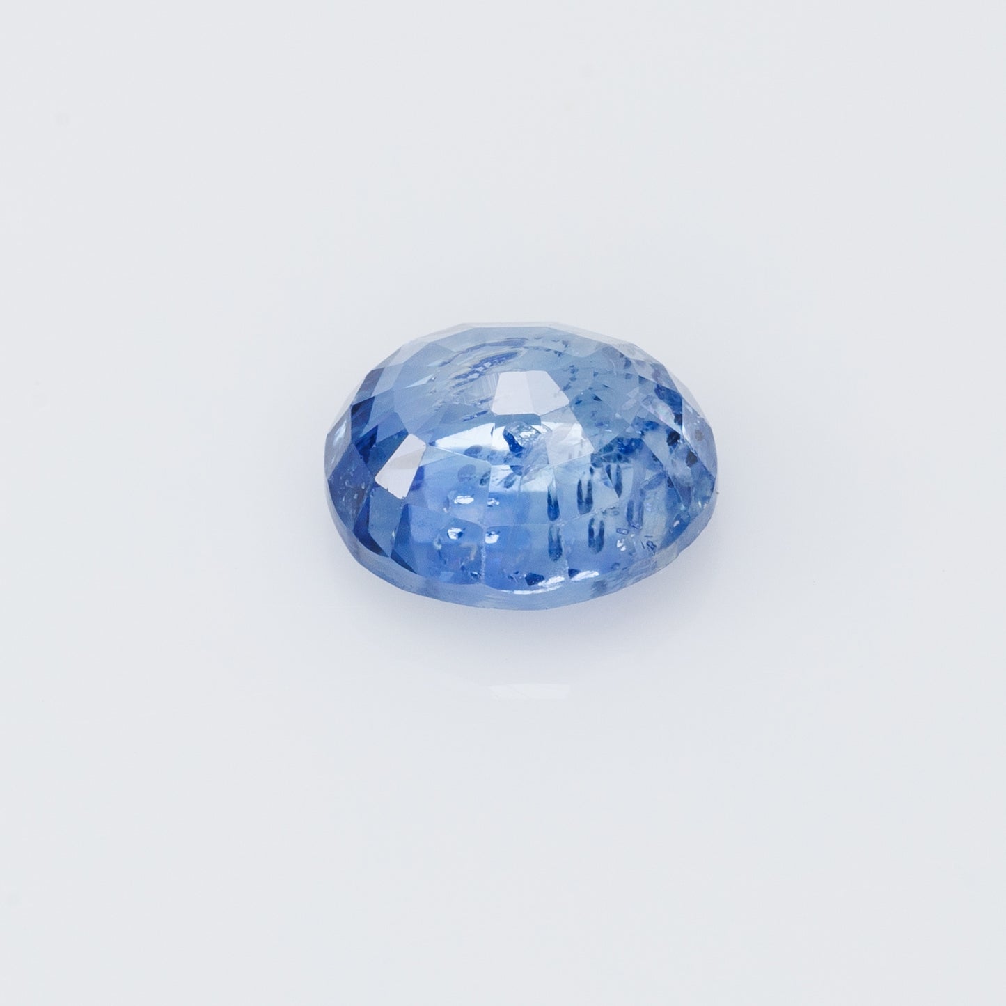 1.28 cts, Faceted oval blue sapphire