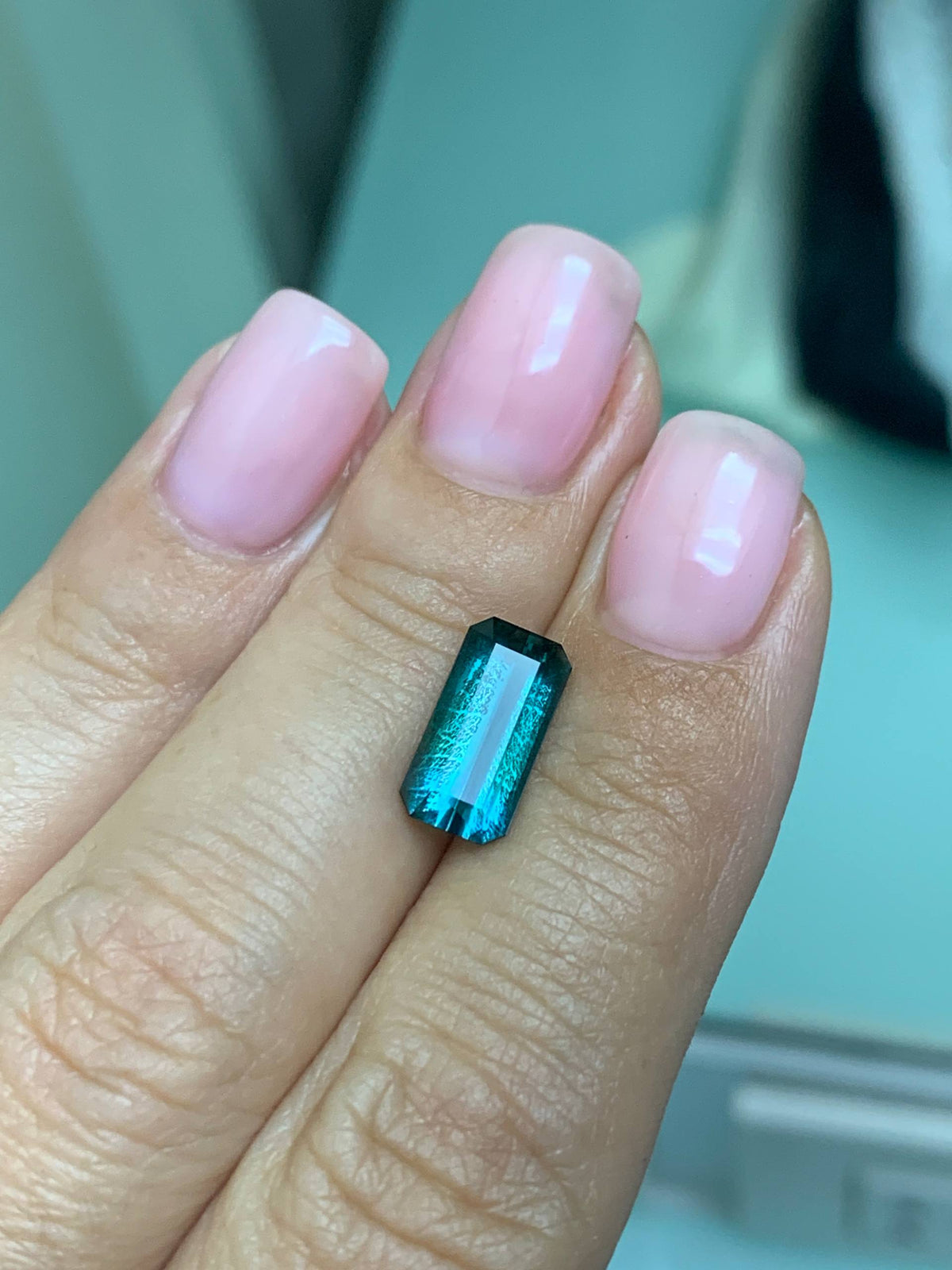 2.83 ct, Faceted bi-color tourmaline
