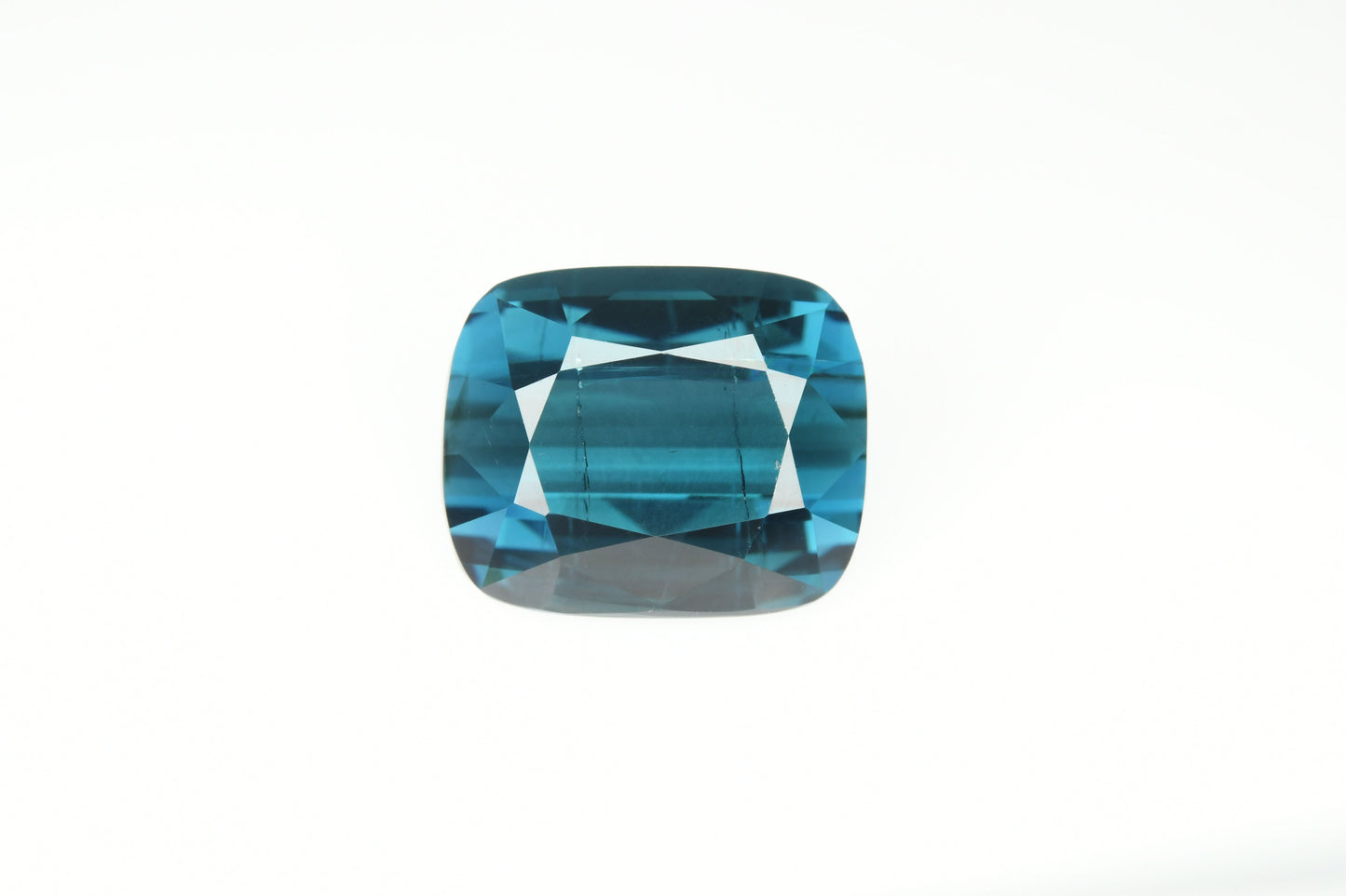 Faceted blue tourmaline indicolite gemstone 4.38 ct