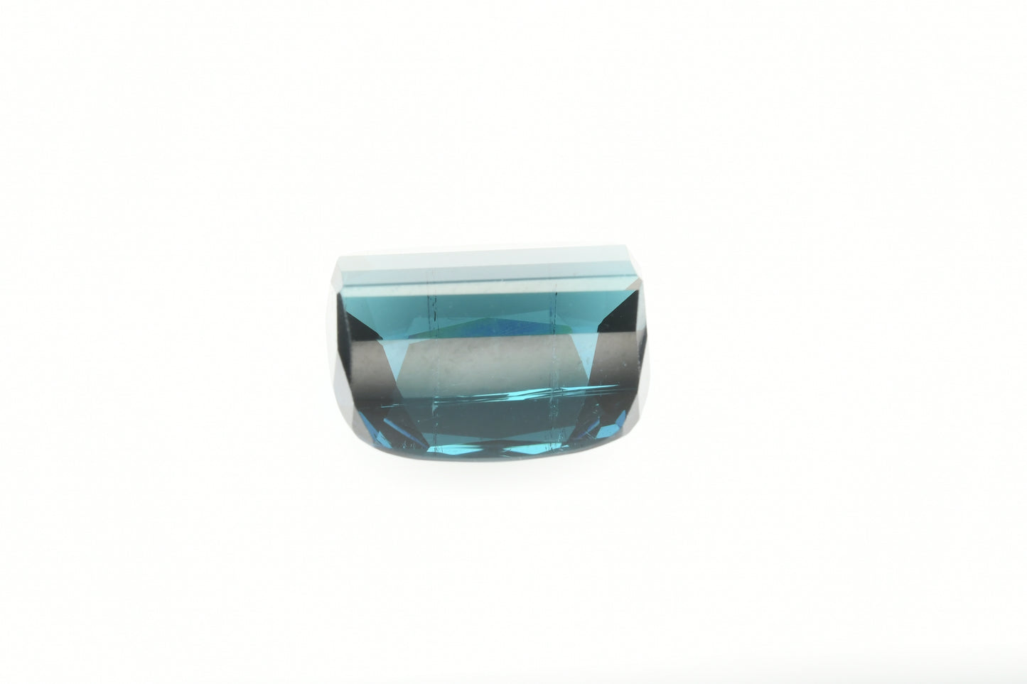 Faceted blue tourmaline indicolite gemstone 4.38 ct