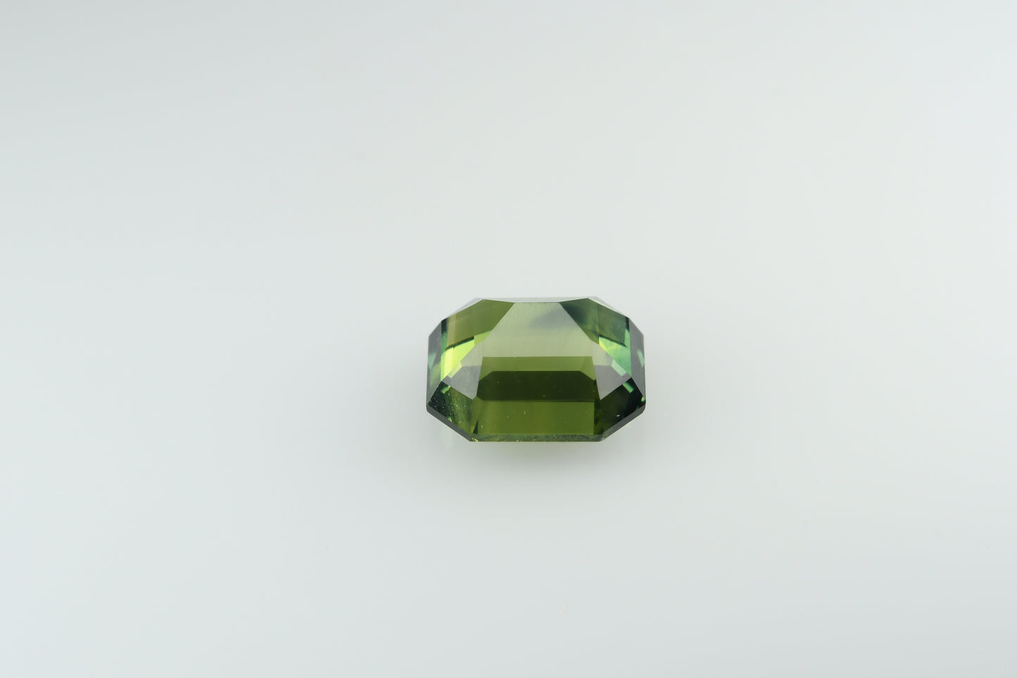 Faceted green sapphire