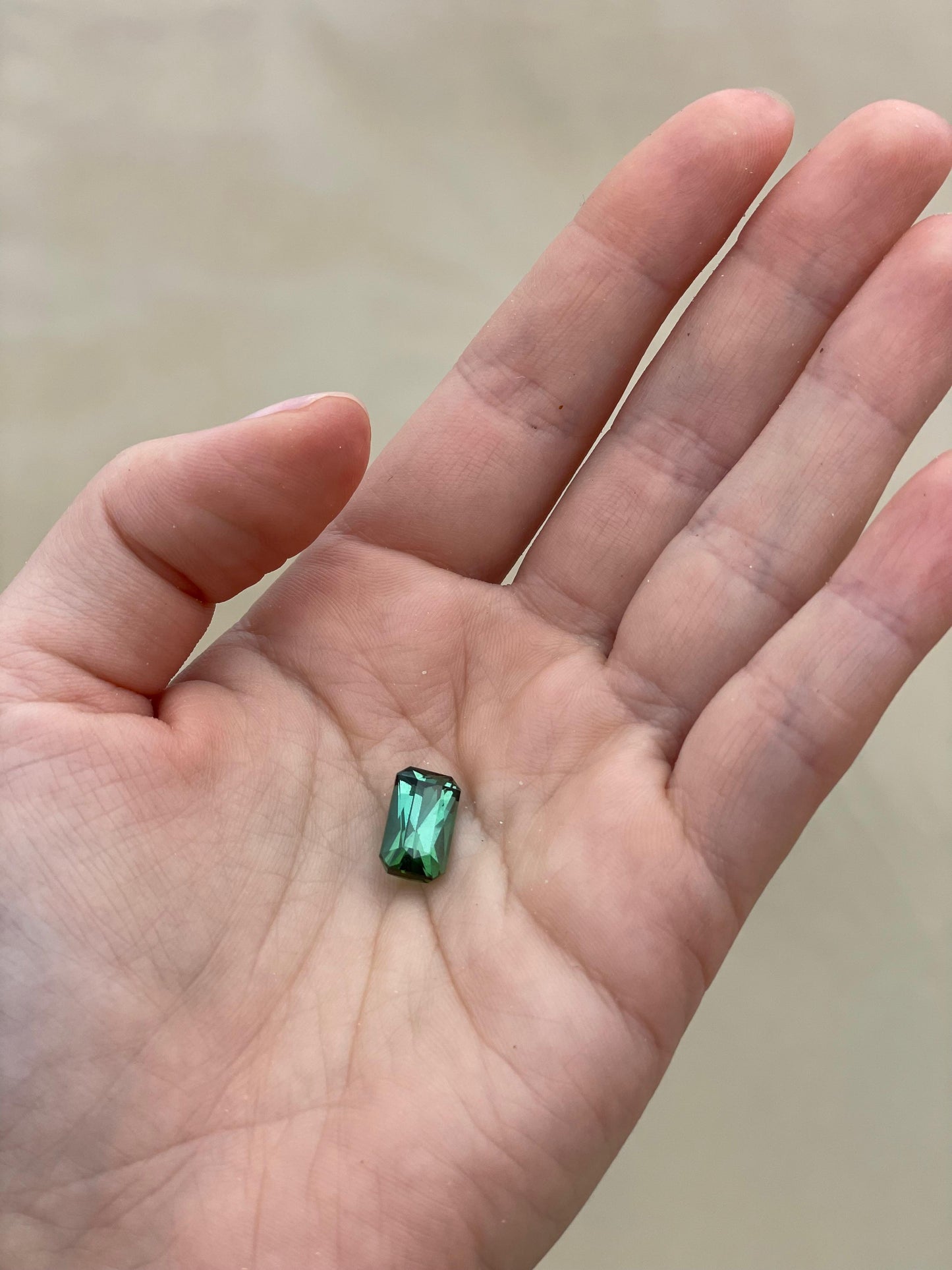 Faceted green tourmaline 5.58 ct