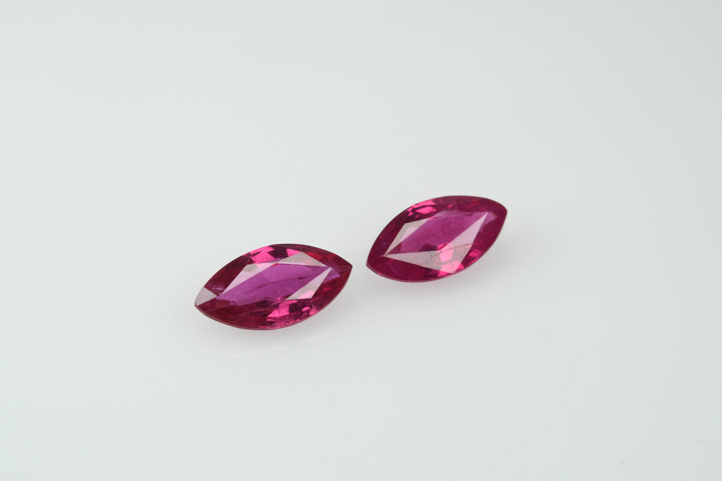 Faceted marquis ruby 0.87 ct