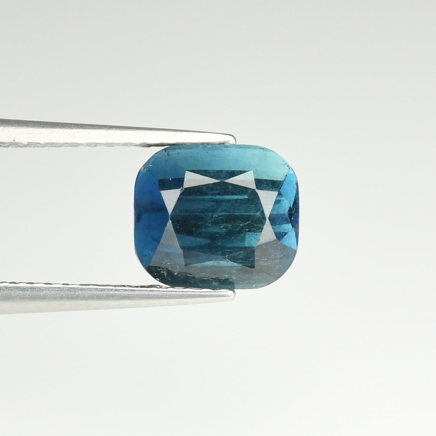 Rare color faceted indicolite tourmaline, 2.3 CTs