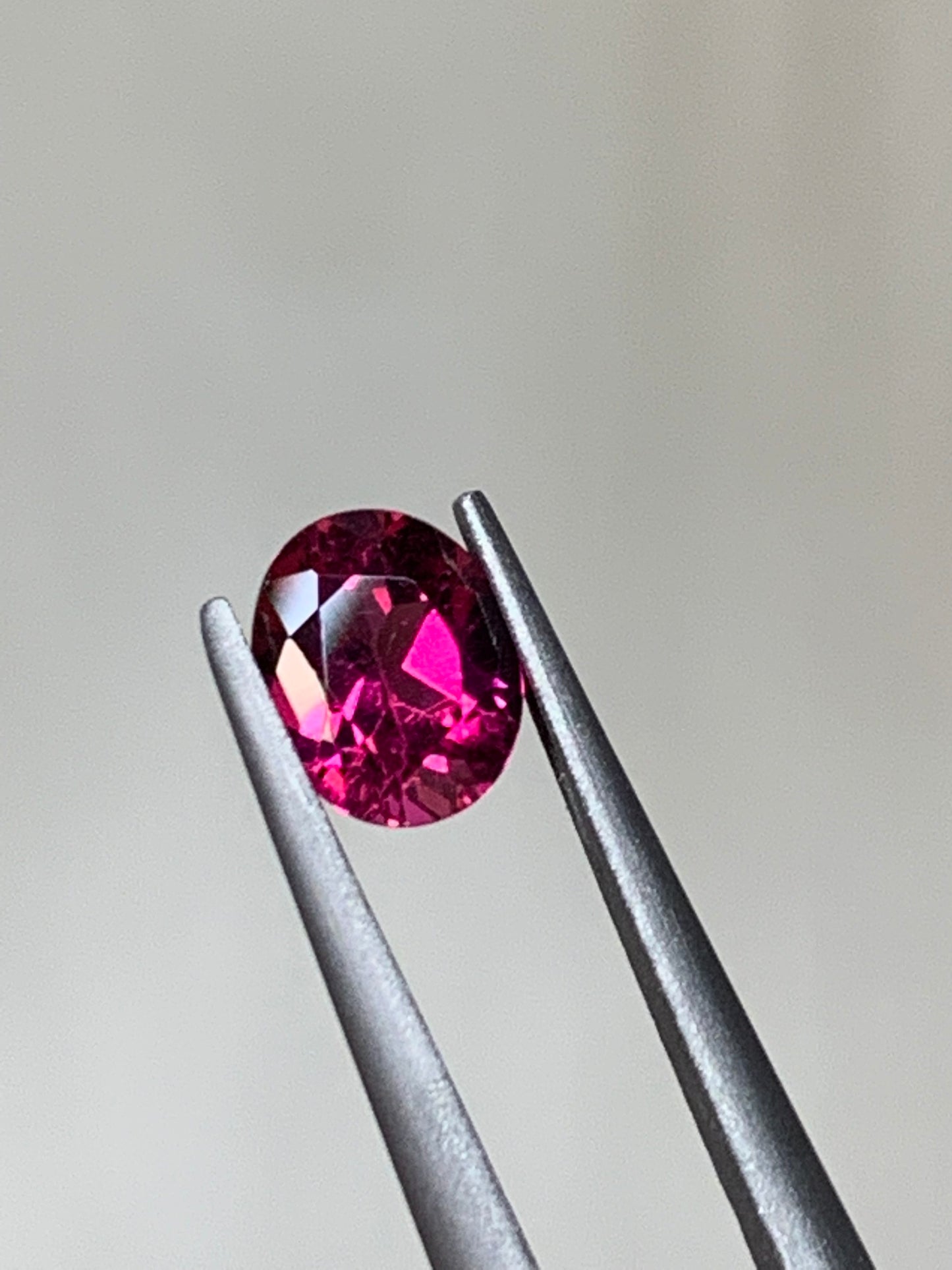 Vivid pink faceted rubellite tourmaline 0.75 ct
